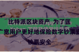 比特派区块资产  为了匡助广宽用户更好地保险数字钞票安全