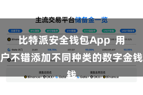 比特派安全钱包App 用户不错添加不同种类的数字金钱