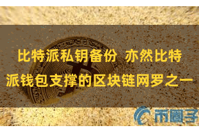 比特派私钥备份  亦然比特派钱包支撑的区块链网罗之一