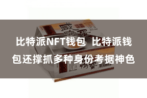 比特派NFT钱包  比特派钱包还撑抓多种身份考据神色